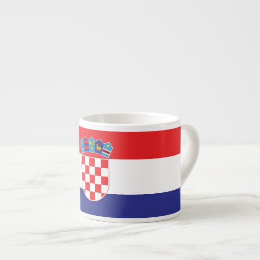 Plain Flag Kroatië Espresso Kop (Voorkant rechts)