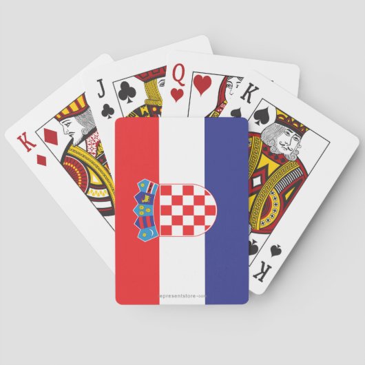 Plain Flag Kroatië Pokerkaarten (Achterkant)