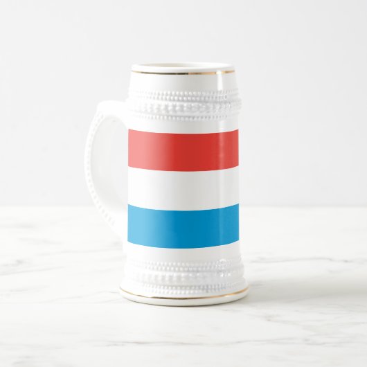 Plain Flag Luxemburg Bierpul (Voorkant links)