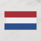 Plain Flag Nederland Visitekaartje (Achterkant)