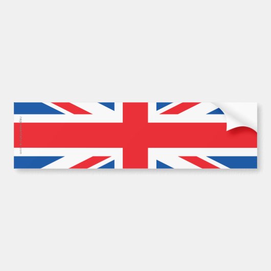 Plain Flag Verenigd Koninkrijk Bumpersticker (Voorkant)