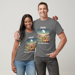 Plain Flat Lowland Donkergrijs T-shirt