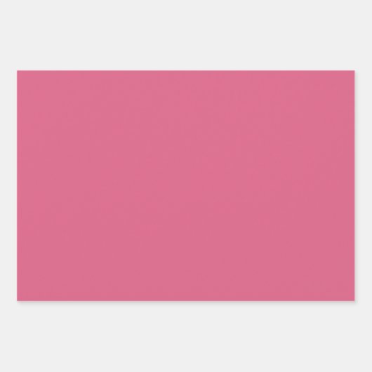 Plain Fuchsia Aardbei Blush Roze tinten 3 tinten Inpakpapier Vel (Voorkant 3)