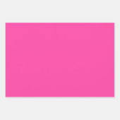 Plain Fuchsia Aardbei Blush Roze tinten 3 tinten Inpakpapier Vel (Voorkant 2)