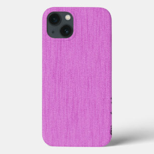 Plain Fuchsia (Crayola) met monogram houtkorrel Case-Mate iPhone Case