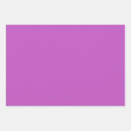 Plain Fuchsia Mauve Lavendel Paarse tinten 3 tinte Inpakpapier Vel