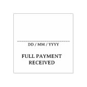 Plain "FULL PAYMENT RECEIVED" Rubberstempel (Afrduk)