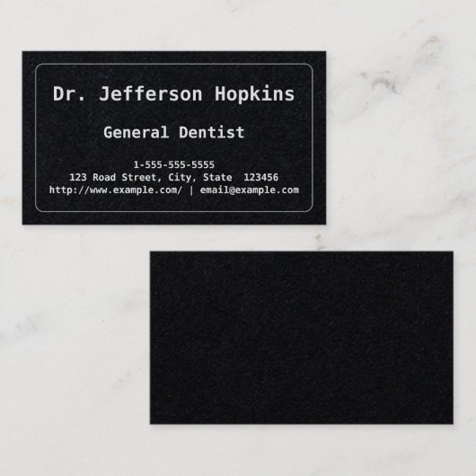 Plain General Dentist Visitekaartje (Voorkant / Achterkant)