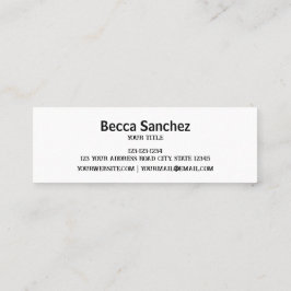 Plain Generic Custom Logo Modern Minimal Mini Visitekaartje