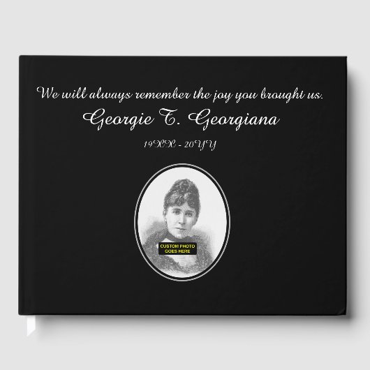 Plain, Gepersonaliseerd herdenkingsgastenboek Gastenboek (Voorkant)