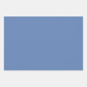 Plain Glaucous Azure Faith Blue Shades 3 Tones Inpakpapier Vel (Voorkant)
