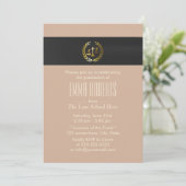 Plain Gold Justice Scale Law School Afstuderen Kaart (Staand voorkant)