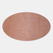 Plain Golden Copper Brown Ovale Sticker (Voorkant)