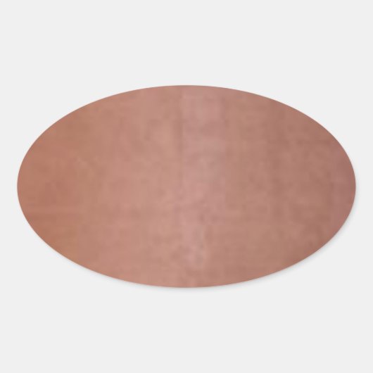 Plain Golden Copper Brown Ovale Sticker (Voorkant)