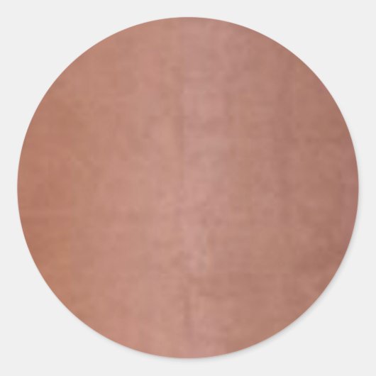 Plain Golden Copper Brown Ronde Sticker (Voorkant)