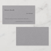 Plain Gray minimalist Modern Visitekaartje (Voorkant / Achterkant)