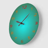 Plain Green/Aqua Illuminated Design>Kitchen Clocks Grote Klok (Hoek)