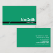 Plain Green Black Stripe Dispatcher-Visitekaartje Visitekaartje (Voorkant / Achterkant)