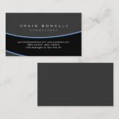 Plain Grey Black Blue Spiral Pattern Visitekaartje (Voorkant / Achterkant)