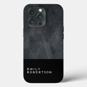 Plain Grey Black Trendy Modern minimalist Case-Mate iPhone Case