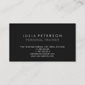 Plain Grey Fitness Modern Black Out Visitekaartje (Achterkant)