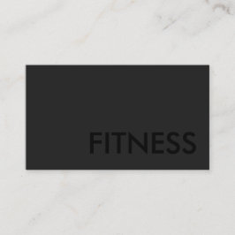 Plain Grey Fitness Modern Black Out Visitekaartje