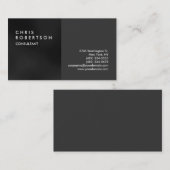 Plain Grey Modern Creatief Visitekaartje (Voorkant / Achterkant)