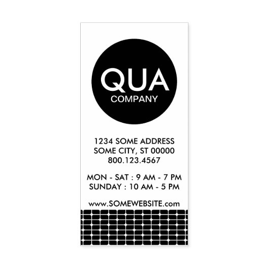 Plain Grids Company visitekaartje Rubberstempel (Afrduk)