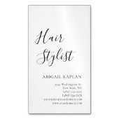 Plain Hair Stylist Modern Minimalist Elegant Magnetisch Visitekaartje (Voorkant Verticaal)