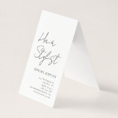 Plain Hair Stylist Modern Minimalist Elegant Visitekaartje (Voorkant)