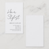 Plain Hair Stylist Modern Minimalist Elegant Visitekaartje (Voorkant / Achterkant)