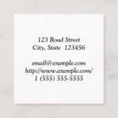 Plain Home Construction Professional-profielkaart Vierkante Visitekaartje (Achterkant)