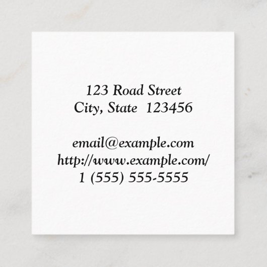 Plain Home Construction Professional-profielkaart Vierkante Visitekaartje (Achterkant)