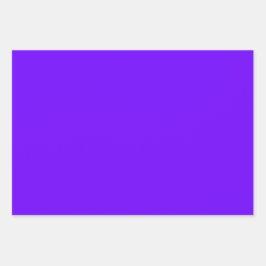 Plain Indigo Iris Garden Paarse tinten 3 tinten Inpakpapier Vel