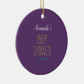 Plain Indigo Yellow Modern Minimalistisch Baby sho Keramisch Ornament (Rechts)