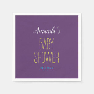 Plain Indigo Yellow Modern Minimalistisch Baby sho Servet