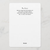 Plain Invitation Template - Baby Shower 1 - Simple Kaart (Achterkant)