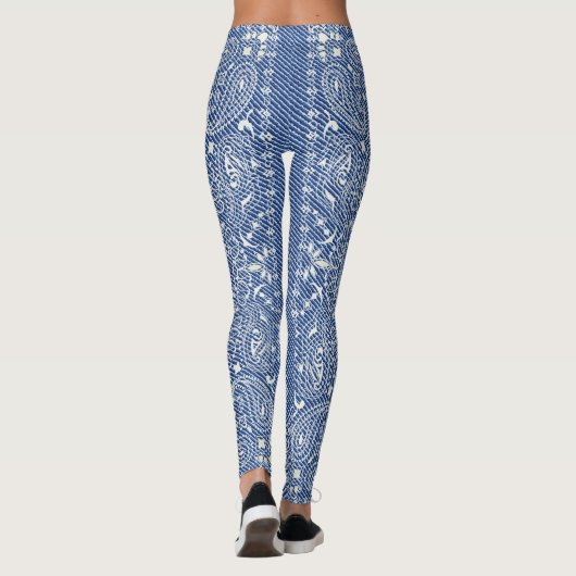 Plain Jane Blue Handkerchief Leggings (Achterkant)