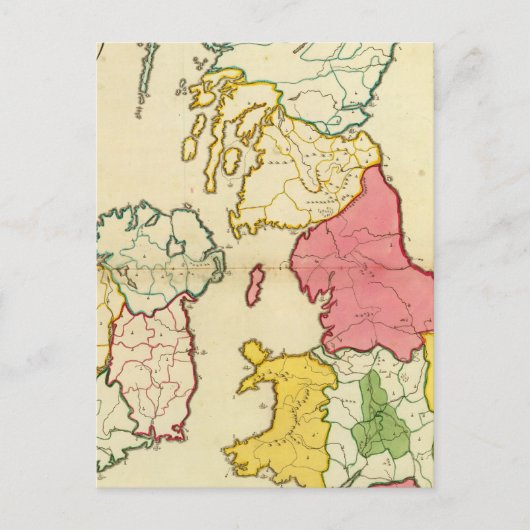 Plain-kaart Britse eilanden Briefkaart (Voorkant)