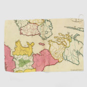 Plain-kaart Britse eilanden Golfhanddoek (Horizontaal)