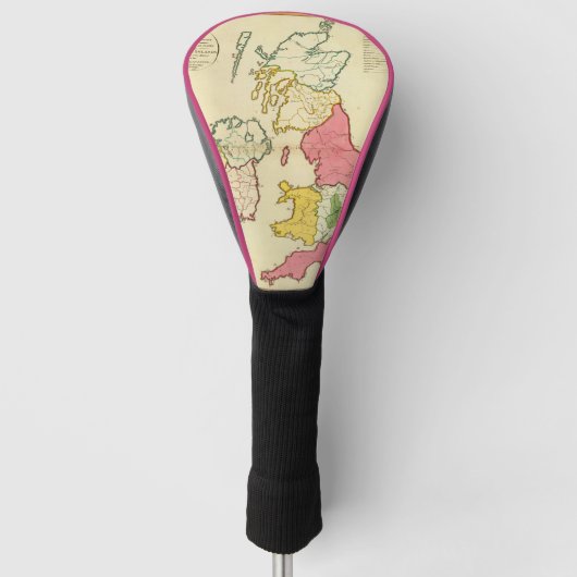 Plain-kaart Britse eilanden Golfheadcover (Voorkant)