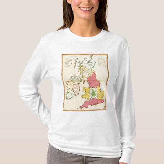 Plain-kaart Britse eilanden T-shirt (Voorkant)