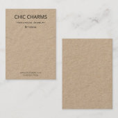 Plain Kraft Ketting Charm Hanger Holder Display Visitekaartje (Voorkant / Achterkant)