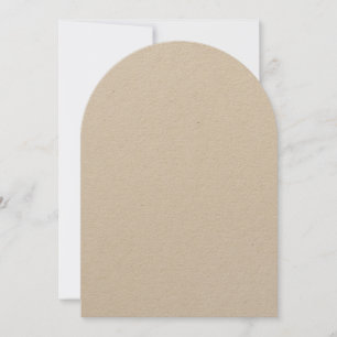 Plain Kraft Paper Arch Style Blank Sample Wedding Kaart