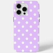 Plain lavendel met mooie witte stippen Case-Mate iPhone case (Achterkant)