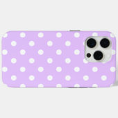 Plain lavendel met mooie witte stippen Case-Mate iPhone case (Achterkant (horizontaal))
