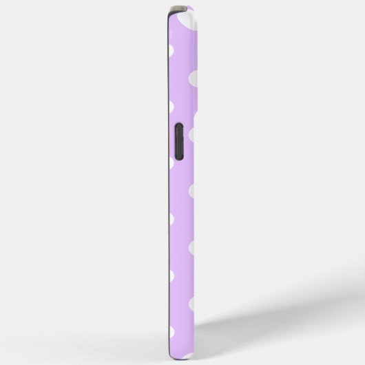 Plain lavendel met mooie witte stippen Case-Mate iPhone case (Achterkant / Rechts)