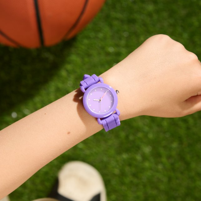 Plain Lavendel - Pas het aan - Children's Horloge (Pols)