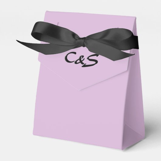 Plain Lavender Monogrammed Favor Boxes Bedankdoosjes (Voorkant Zijde)