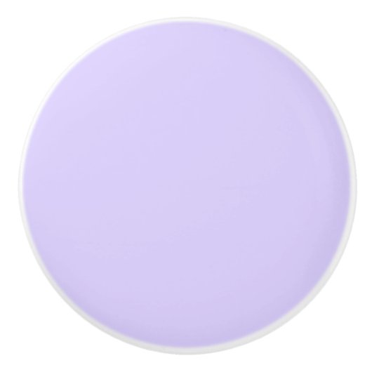 Plain Lavender Round Ceramic Knop Pull (Voorkant)
